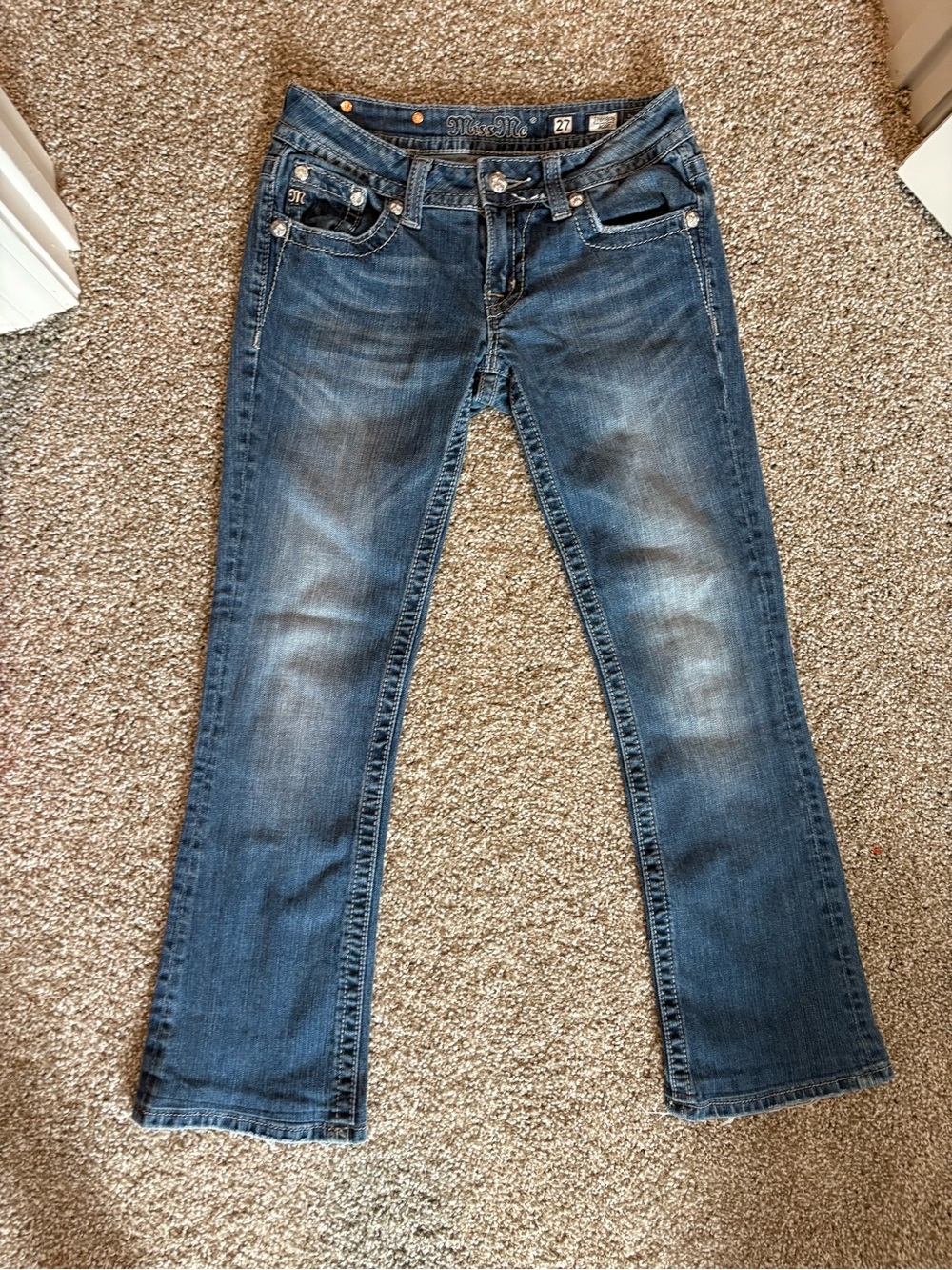 Miss Me Women's Bootcut Jeans in Medium/Dark Blue Wash